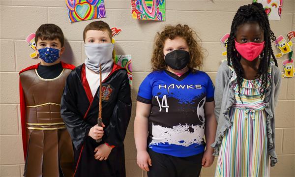 Students dressed as book characters